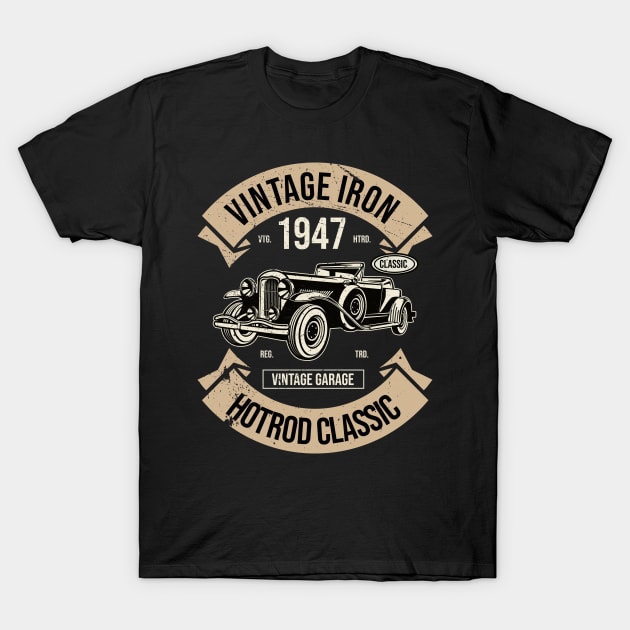 Vintage Car T-Shirt by LineXpressions